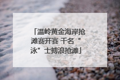 温岭黄金海岸抢滩赛开赛 千名“泳”士搏浪抢滩