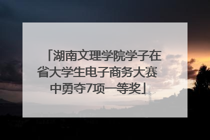 湖南文理学院学子在省大学生电子商务大赛中勇夺7项一等奖