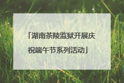 湖南茶陵监狱开展庆祝端午节系列活动