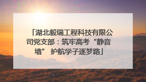 湖北毅瑞工程科技有限公司党支部：筑牢高考“静音墙” 护航学子逐梦路