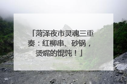 菏泽夜市灵魂三重奏：红柳串、砂锅，烫嘴的馄饨！