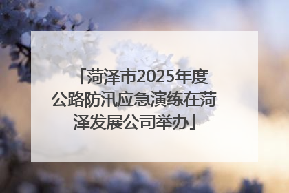 菏泽市2025年度公路防汛应急演练在菏泽发展公司举办