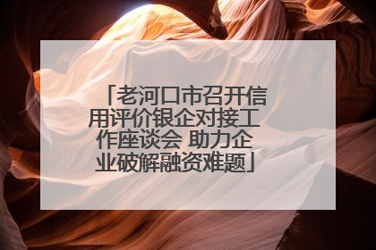 老河口市召开信用评价银企对接工作座谈会 助力企业破解融资难题