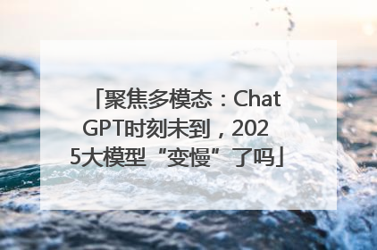 聚焦多模态：ChatGPT时刻未到，2025大模型“变慢”了吗