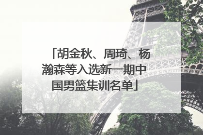 胡金秋、周琦、杨瀚森等入选新一期中国男篮集训名单