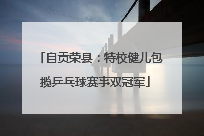 自贡荣县：特校健儿包揽乒乓球赛事双冠军
