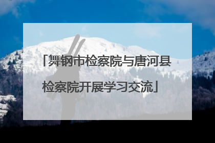 舞钢市检察院与唐河县检察院开展学习交流