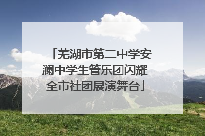 芜湖市第二中学安澜中学生管乐团闪耀全市社团展演舞台