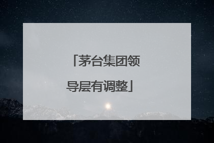 茅台集团领导层有调整
