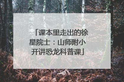 课本里走出的徐星院士：山师附小开讲恐龙科普课