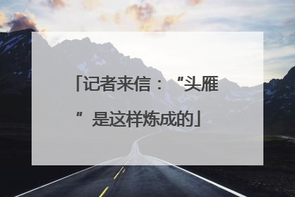 记者来信：“头雁”是这样炼成的