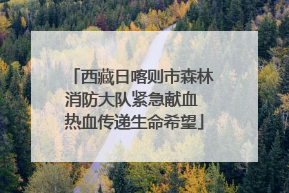 西藏日喀则市森林消防大队紧急献血 热血传递生命希望