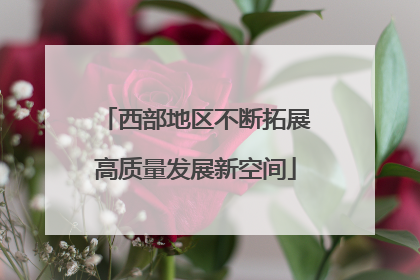西部地区不断拓展高质量发展新空间