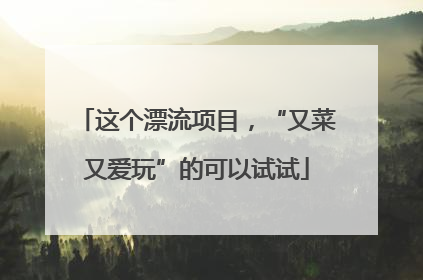 这个漂流项目，“又菜又爱玩”的可以试试