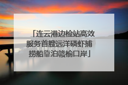 连云港边检站高效服务首艘远洋磷虾捕捞船靠泊赣榆口岸