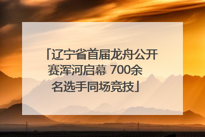 辽宁省首届龙舟公开赛浑河启幕 700余名选手同场竞技