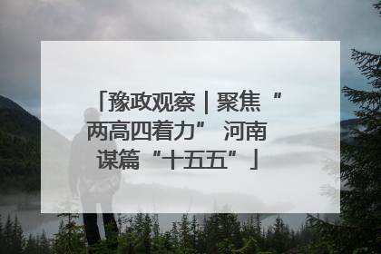 豫政观察｜聚焦“两高四着力” 河南谋篇“十五五”