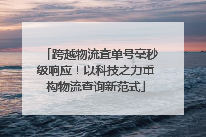 跨越物流查单号毫秒级响应！以科技之力重构物流查询新范式