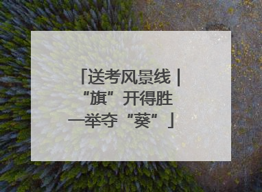 送考风景线｜“旗”开得胜 一举夺“葵”