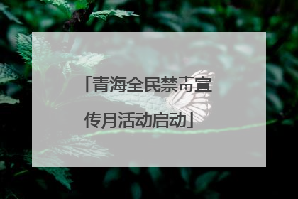 青海全民禁毒宣传月活动启动