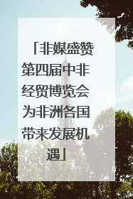 非媒盛赞第四届中非经贸博览会为非洲各国带来发展机遇