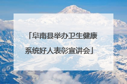 阜南县举办卫生健康系统好人表彰宣讲会