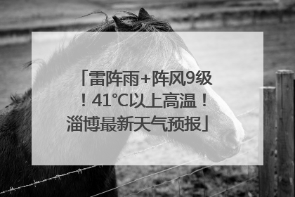 雷阵雨+阵风9级！41℃以上高温！淄博最新天气预报