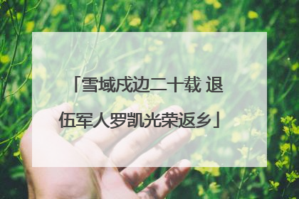 雪域戍边二十载 退伍军人罗凯光荣返乡