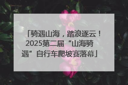 骑遇山海，踏浪逐云！2025第二届“山海骑遇”自行车爬坡赛落幕