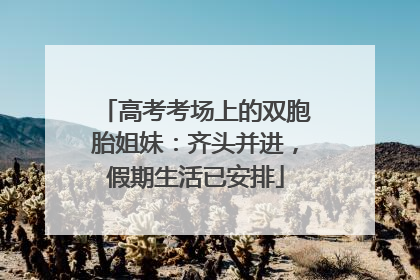 高考考场上的双胞胎姐妹：齐头并进，假期生活已安排