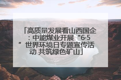 高质量发展看山西国企：中能煤业开展“6·5”世界环境日专题宣传活动 共筑绿色矿山