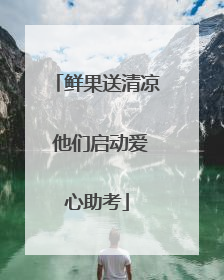 鲜果送清凉 他们启动爱心助考