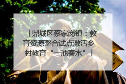 鼎城区蔡家岗镇：教育资源整合试点激活乡村教育“一池春水”