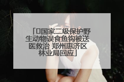 ﻿国家二级保护野生动物误食鱼钩被送医救治 郑州惠济区林业局回应
