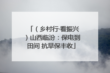 （乡村行·看振兴）山西临汾：保电到田间 抗旱保丰收