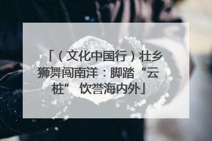 （文化中国行）壮乡狮舞闯南洋：脚踏“云桩” 饮誉海内外