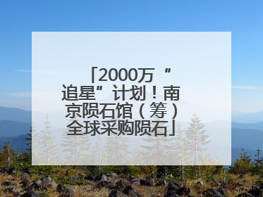 2000万“追星”计划！南京陨石馆（筹）全球采购陨石