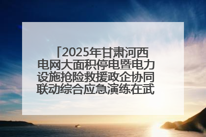 2025年甘肃河西电网大面积停电暨电力设施抢险救援政企协同联动综合应急演练在武威成功举行