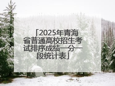 2025年青海省普通高校招生考试排序成绩一分一段统计表