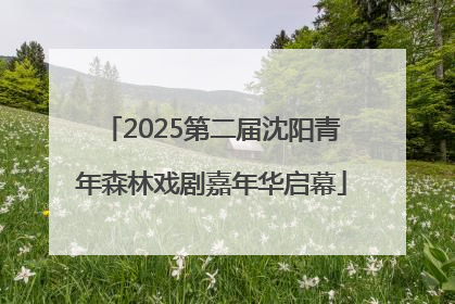 2025第二届沈阳青年森林戏剧嘉年华启幕