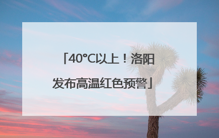 40°C以上！洛阳发布高温红色预警