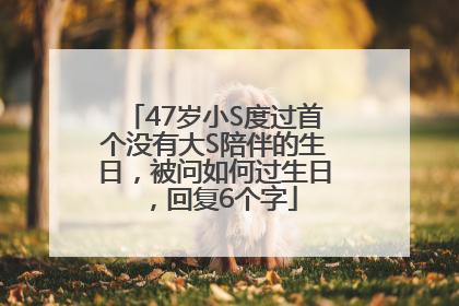 47岁小S度过首个没有大S陪伴的生日，被问如何过生日，回复6个字