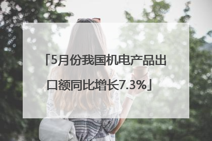 5月份我国机电产品出口额同比增长7.3%