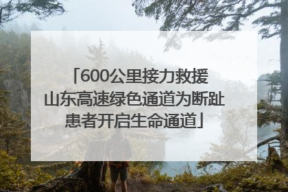 600公里接力救援 山东高速绿色通道为断趾患者开启生命通道