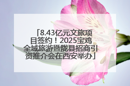 8.43亿元文旅项目签约！2025宝鸡全域旅游暨陇县招商引资推介会在西安举办