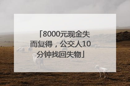 8000元现金失而复得，公交人10分钟找回失物